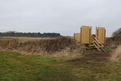 Viewing platform on overlooking the grazing marshes