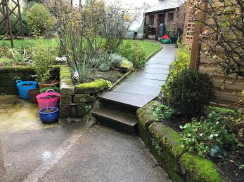 Steps to main garden level
