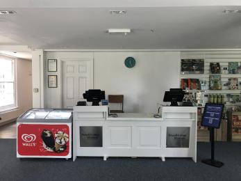 New ticket desk and shop area