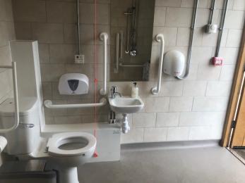 Example of inside one of the accessible toilets