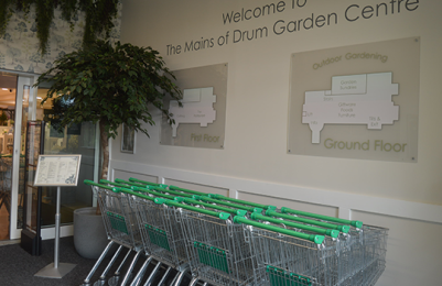 Trollies available in our entrance.