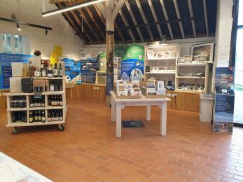 Internal image of Visitor Centre, showing gift shop