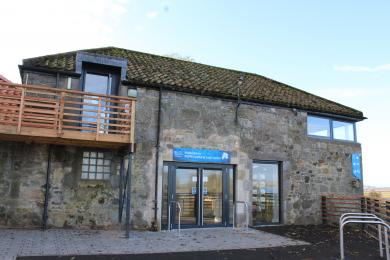 Visitor centre entrance doors - underpass side