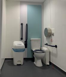 Ground floor Accessible toilet - locker area
