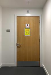 Entrance to Floor 2 accessible toilet