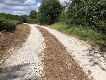 Dual lined limestone trail