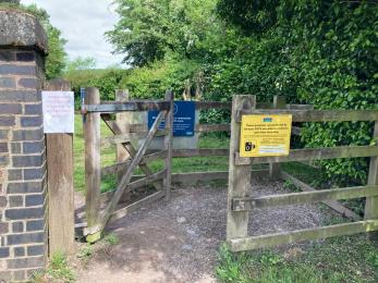 Kissing gate at end of walk
