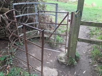 Kissing gate which links to a public right of way
