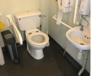 Space around the toilet 