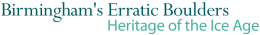 Logo of the Birmingham's Erratic Boulders project funded by National Lottery Heritage Fund