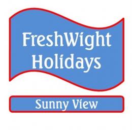 FreshWight Holidays Sunny View logo blue flag with a red line around the edge