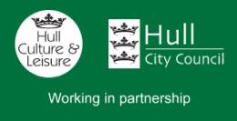 Hull museums in partnership with Hull Council logo.