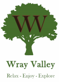 Wray Valley logo of green sillouette of oak tree with the intials WV within it.  Strap line reads Relax- Enjoy-Explore