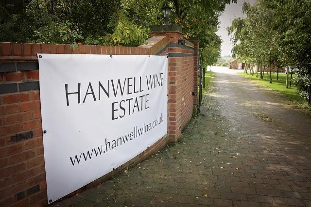 Hanwell Wine Estate entrance drive off the A606 Melton Road