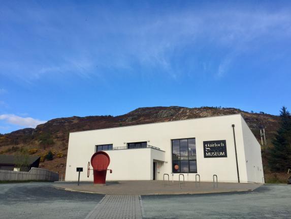 Gairloch Museum exterior photo with foghorn.