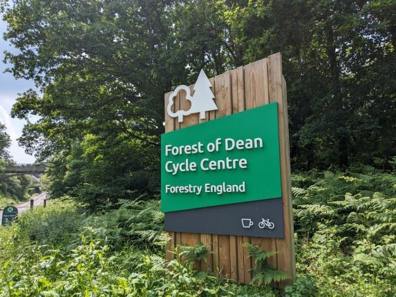 Picture of the Forest of Dean Cycle Centre welcome sign