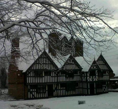Oak House Museum in the snow